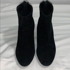 Black Suede Steve Madden Booties w/ Zipper